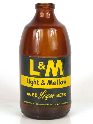 1970 L&M Beer (fantasy?) 12oz Handy "Glass Can" bottle Los Angeles, California
