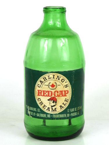 1974 Carling's Red Cap Cream Ale 12oz Handy "Glass Can" bottle Newport, Kentucky