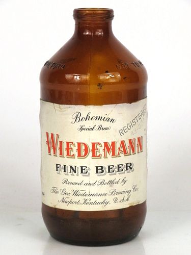 1976 Wiedemann Fine Beer 12oz Handy "Glass Can" bottle Newport, Kentucky