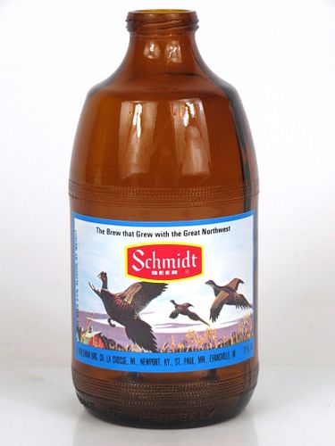 1975 Schmidt Beer "Pheasants" 12oz Handy "Glass Can" bottle Saint Paul, Minnesota