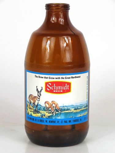 1976 Schmidt Beer "Antelope" 12oz Handy "Glass Can" bottle Saint Paul, Minnesota