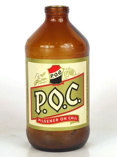 1969 P.O.C. Beer 12oz Handy "Glass Can" bottle Pittsburgh, Pennsylvania