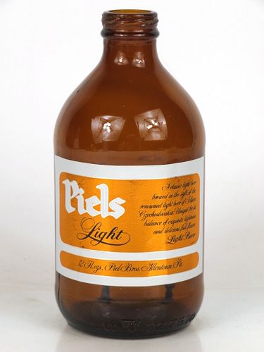 1972 Piels Light Beer 12oz Handy "Glass Can" bottle Allentown, Pennsylvania