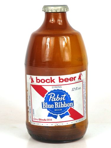 1976 Pabst Blue Ribbon Bock Beer 12oz Handy "Glass Can" bottle Milwaukee, Wisconsin