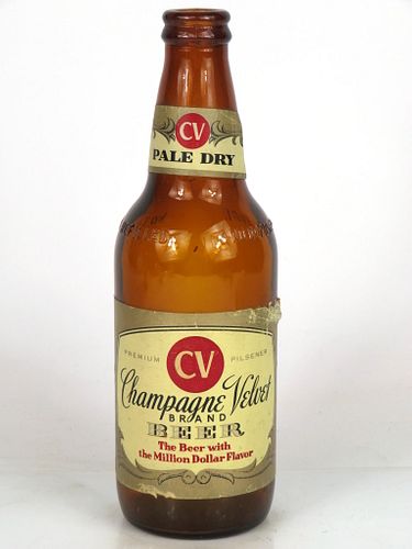 1955 Champagne Velvet Beer 12oz Other Paper-Label bottle Terre Haute, Indiana