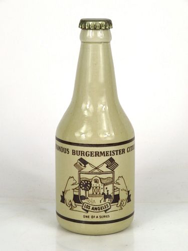 1967 Burgermeister Beer 9oz Painted Label ACL bottle Los Angeles, California