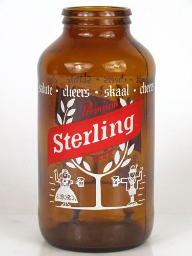 1962 Sterling Premium Beer 12oz Painted Label ACL bottle Evansville, Indiana