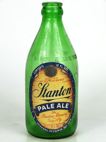 1940 Stanton Pale Ale 12oz Stubby bottle Troy, New York