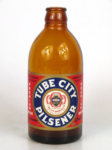 1948 Tube City Pilsener Beer 12oz Stubby bottle McKeesport, Pennsylvania