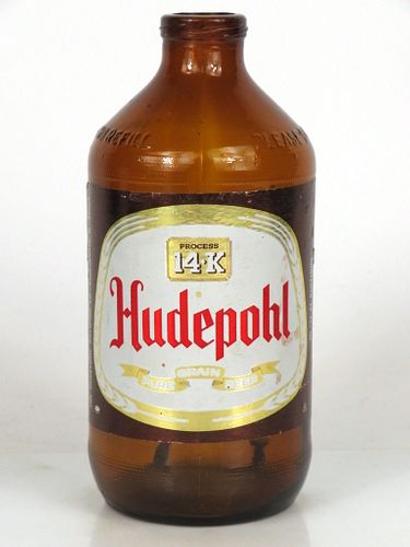 1969 Hudepohl Beer 12oz Handy "Glass Can" bottle Cincinnati, Ohio