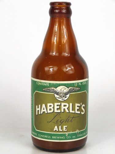 1947 Haberle's Light Ale 12oz Steinie bottle Syracuse, New York