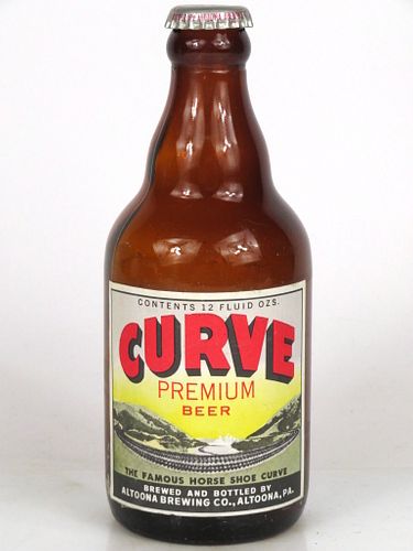 1965 Curve Premium Beer 12oz Steinie bottle Altoona, Pennsylvania
