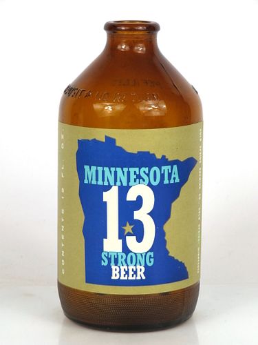 1961 Minnesota 13 Beer 12oz Handy "Glass Can" bottle Cold Spring, Minnesota