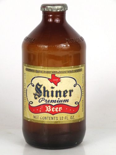 1972 Shiner Premium Beer 12oz Handy "Glass Can" bottle Shiner, Texas