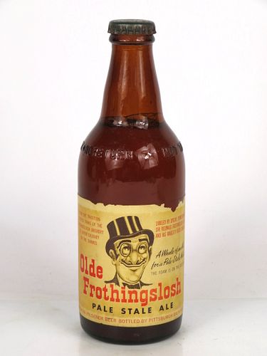 1957 Olde Frothingslosh Pale Stale Ale 12oz Full Other Paper-Label bottle Pittsburgh, Pennsylvania