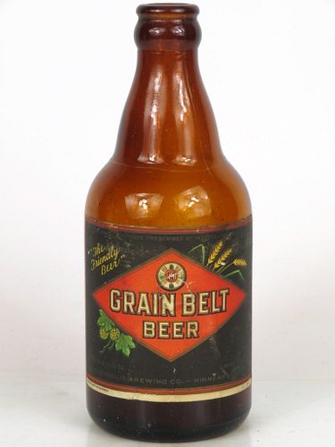 1936 Grain Belt Beer 12oz Steinie bottle Minneapolis, Minnesota
