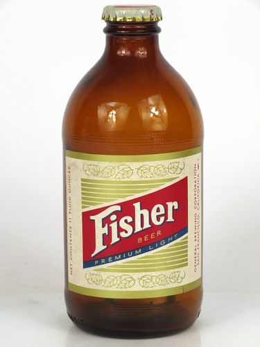 1963 Fisher Beer 12oz Stubby bottle San Francisco, California