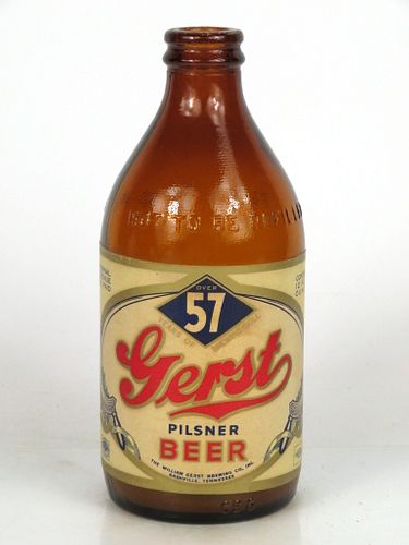 1948 Gerst 57 Pilsner Beer 12oz Stubby bottle Nashville, Tennessee