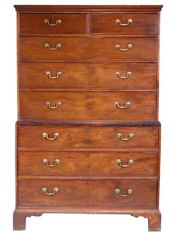 George III Mahogany Chest-on-Chest