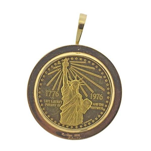 Cartier 18k Gold US Coin Large Pendant 