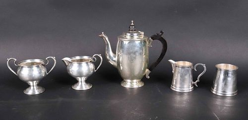 Sterling Silver Footed Creamer and Sugar