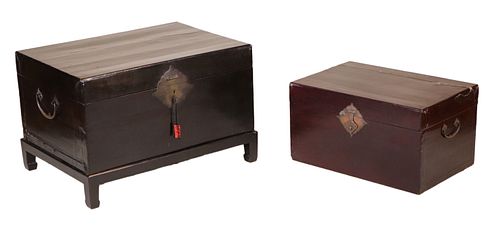 Two Chinese Lacquered Chests
