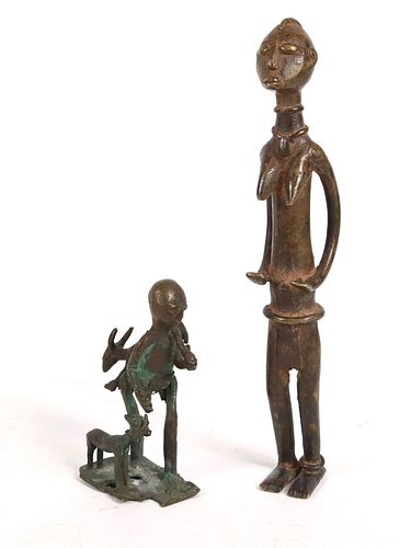 Two African Bronze Figures, Possibly Benin