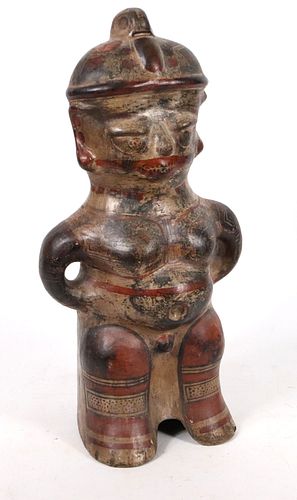 Pre-Columbian Jalisco Painted Pottery Figure