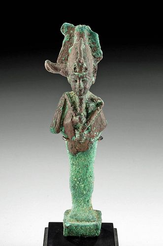 Egyptian Late Dynastic Leaded Bronze Osiris Figure