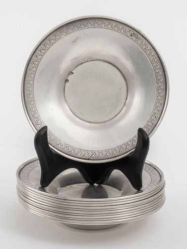 Turkish Silver Assembled Set of Nut Dishes, 12