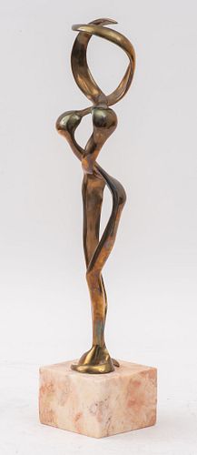 Modern Abstract Female Bronze Sculpture