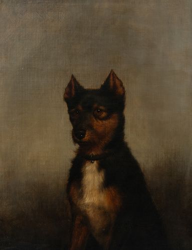 Thomas Hewes Hinckley (American, 1813-1896), Portrait of a Seated Terrier