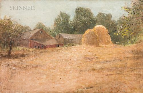 John Ferguson Weir (American, 1841-1926), Summer Haystacks