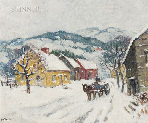 Guy Carleton Wiggins (American, 1883-1962), New England Farm, Winter