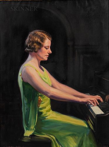 Wilbur Fiske Noyes (American, 1897-1951), Portrait of the Pianist Ethel Hutchinson Russell (1897-1995)