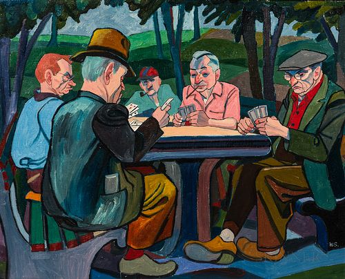 William Sharp (American, 1900-1961), The Card Game