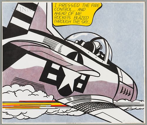 After Roy Lichtenstein (American, 1923-1997), Left panel