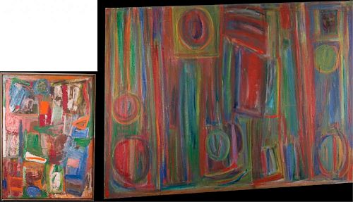 Judith Weinbaum Abstract Paintings, Two (2)