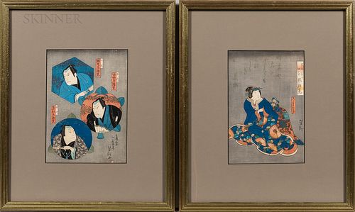 Utagawa Yoshitaki (1841-1899), Two Woodblock Prints