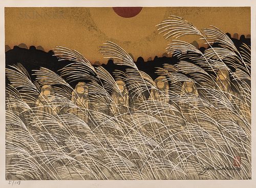 Junichiro Sekino (1914-1988), Field of Waving Grain (Six Jizo in Yamashina, Rice Field)