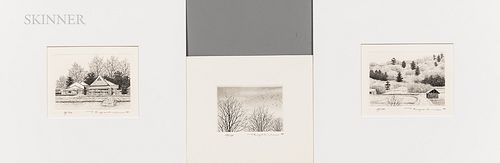 Ryohei Tanaka (1933-2019), Three Etching/Aquatint Prints