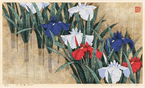 Kazutoshi Sugiura (b. 1938), Irises No. 90