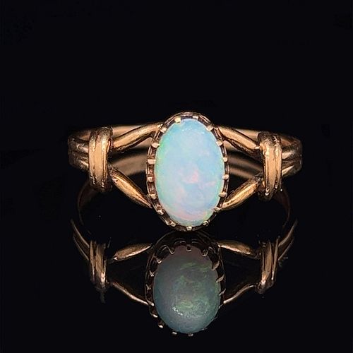 Victorian 18k Opal Engagement Ring
