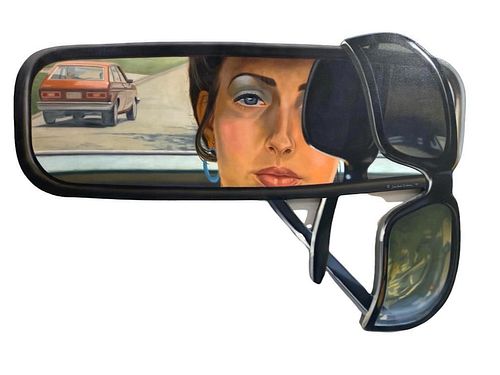 Jose Luis Quinones Shaped Acrylic, Rear View Mirror