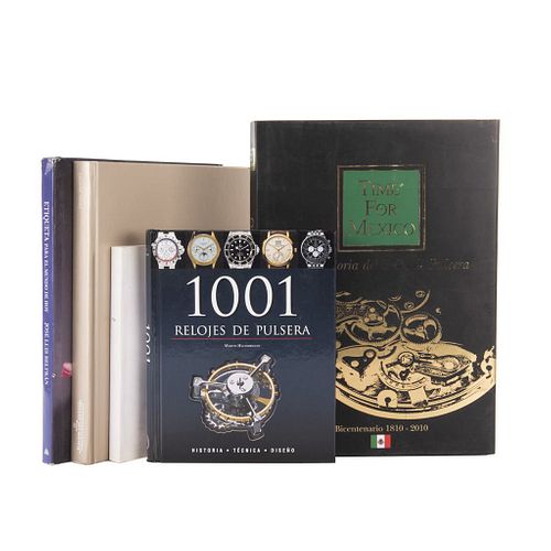 Libros Relojes y Etiqueta. 1001 Relojes de Pulsera. Historia, Técnica, Diseño / Etiqueta para el Mundo de Hoy. Piezas: 5.