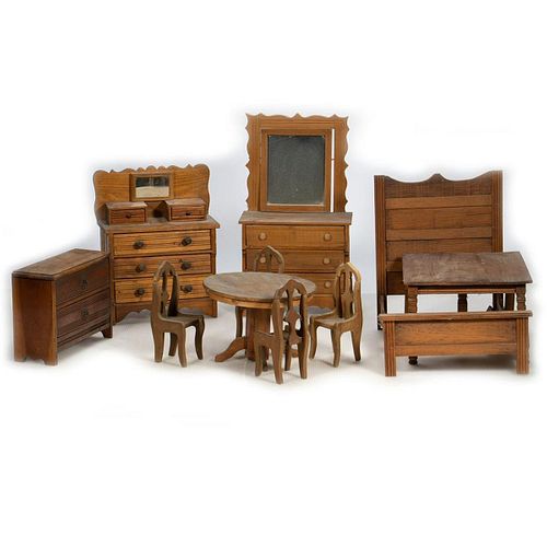Collection of Eastlake Style Doll Furniture