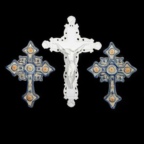 3 Ceramic Wall-hanging Crosses