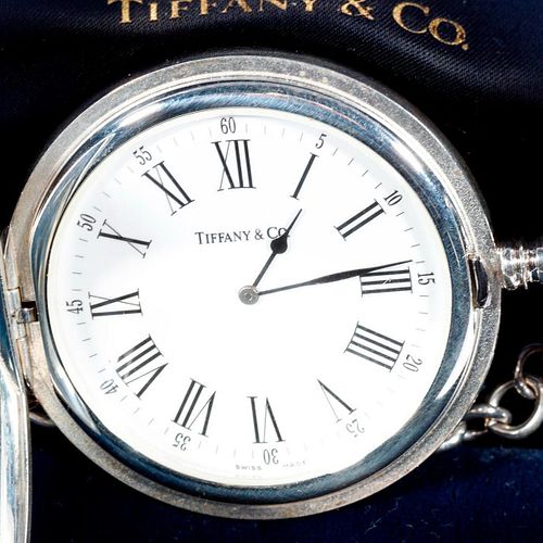 Tiffany & Co. sterling silver pocketwatch, c. 1980's