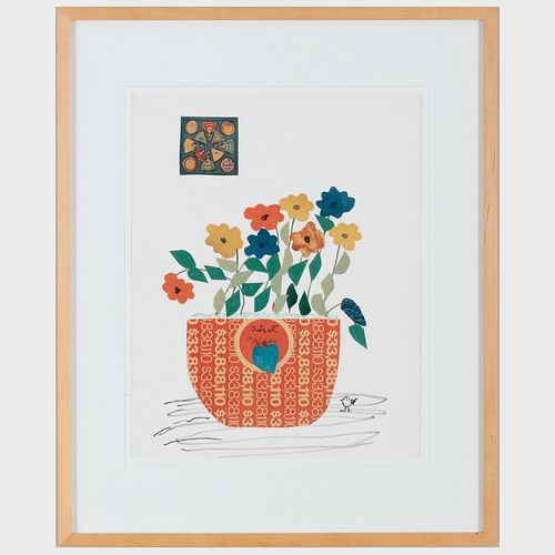 Birdie Lusch (1903-1988): Flower Vase Collage
