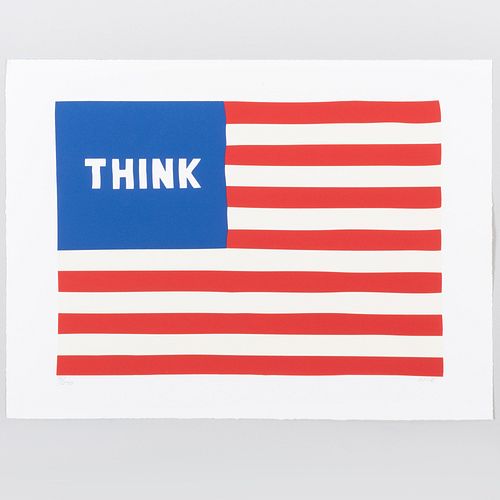 After William Copley (1919-1996): Flag (Think)